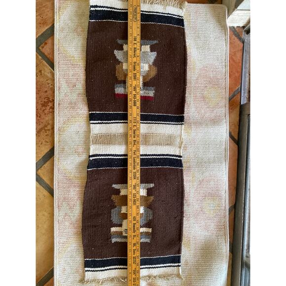 VTG Woven Wool Zapotec Indigenous Southwest Mexican Wool WALL TAPESTRY / RUG - Picture 5 of 8